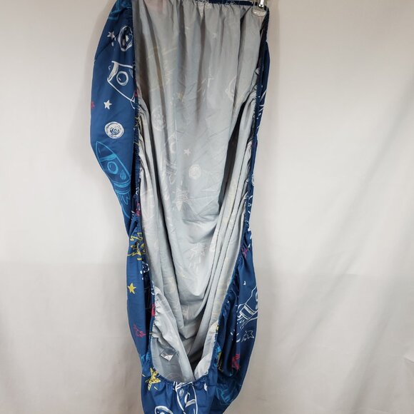 Gllquen Baby Blue Rockets Space Print Baby Bed Fitted Sheet Crib Sheet Fitted - Picture 3 of 4